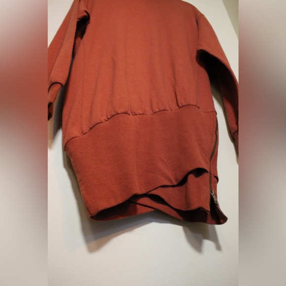Young Fabulous & Broke Asymmetric Orange Turtleneck Sweater Dress Extra Small - Picture 7 of 13